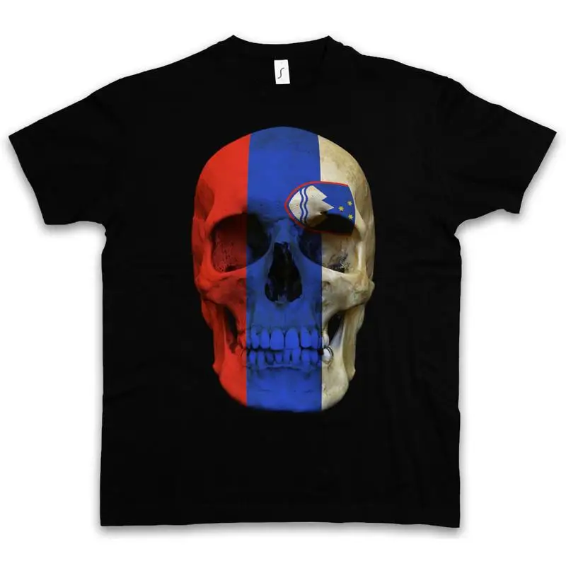 CLASSIC SLOVENIA SKULL FLAG T SHIRT banner