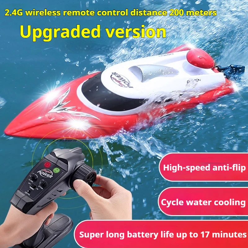 

2.4g Fully Proportional Remote Control, Fully Sealed Waterproof Design, Capsizing, Automatic Reset, High-Speed Speedboat Model
