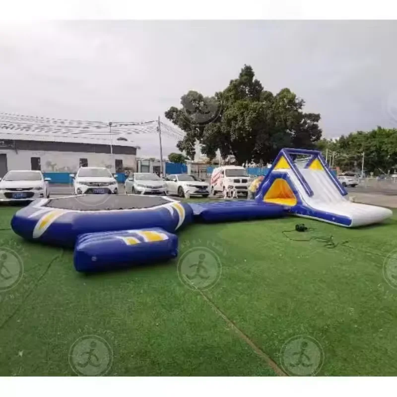 Inflatable Water Slide Games Trampoline Sea Park Eatertainment Inflatable Floating Water Parks With Water Slide For Adult Kids