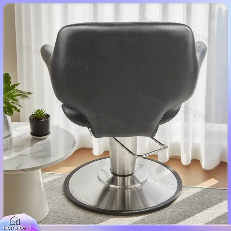 for Light Luxury Barber Chair Lifting Perm Dyeing Hair Rotating Height Adjustable with Armrest Salon Shop Special Cross