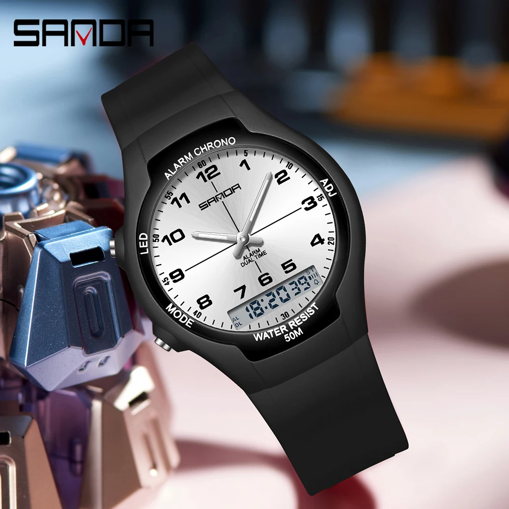 SANDA 6320 Watch Military Waterproof Watch Relogio Masculino Business Outdoor Sports Women's Watch Electronic LED Digital