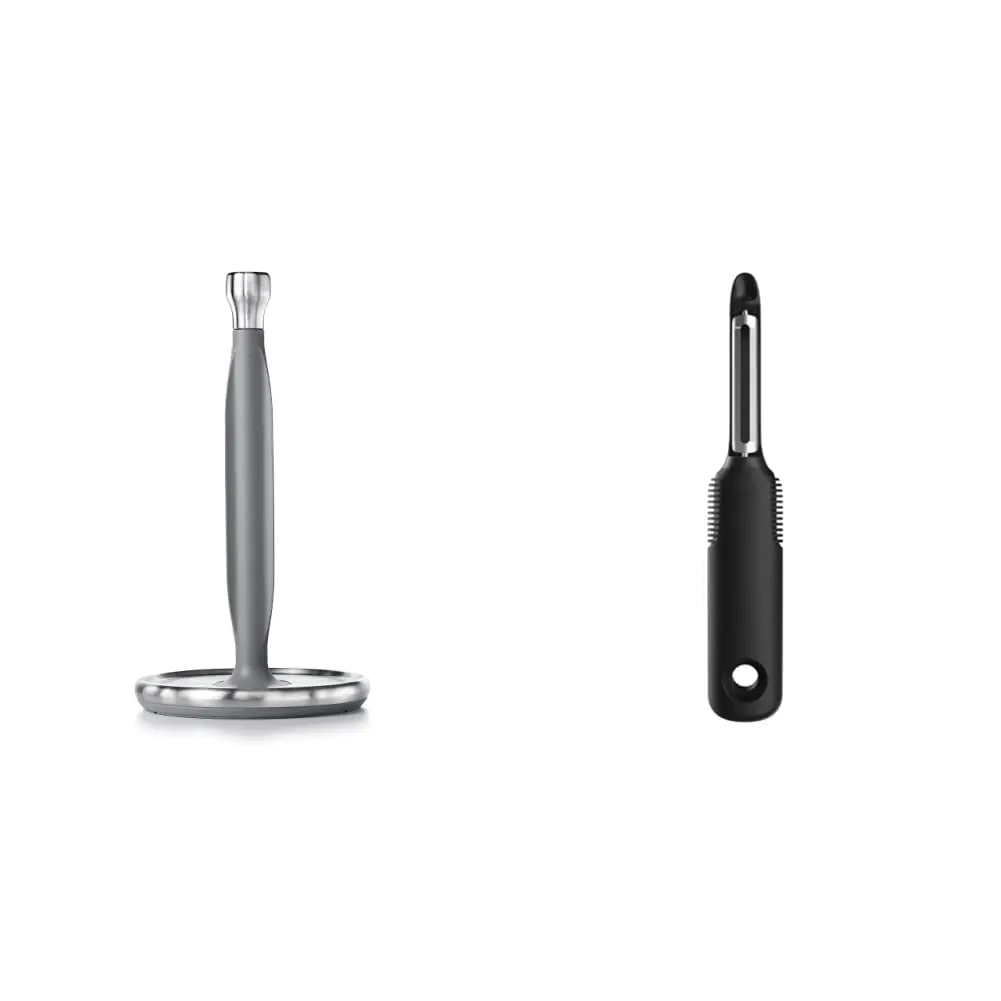 

Kitchen Paper Towel Holder And Swivel Vegetable Peeler Set