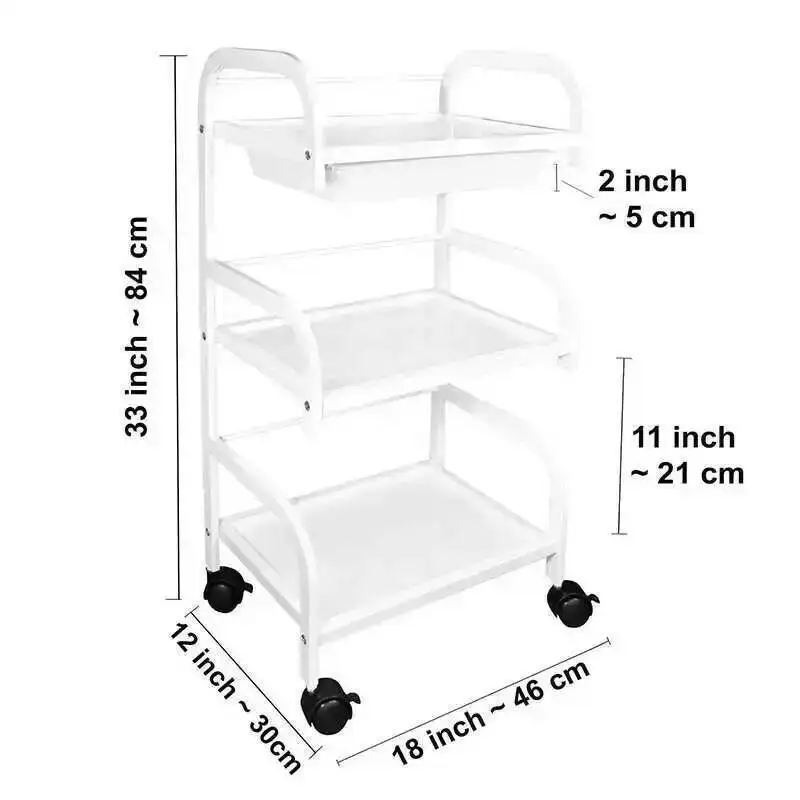 Trolley Pedicure Roulette Storage Stainless Steel Dental Manicure Salon Furniture Chariot de salon Professional Hairdressing