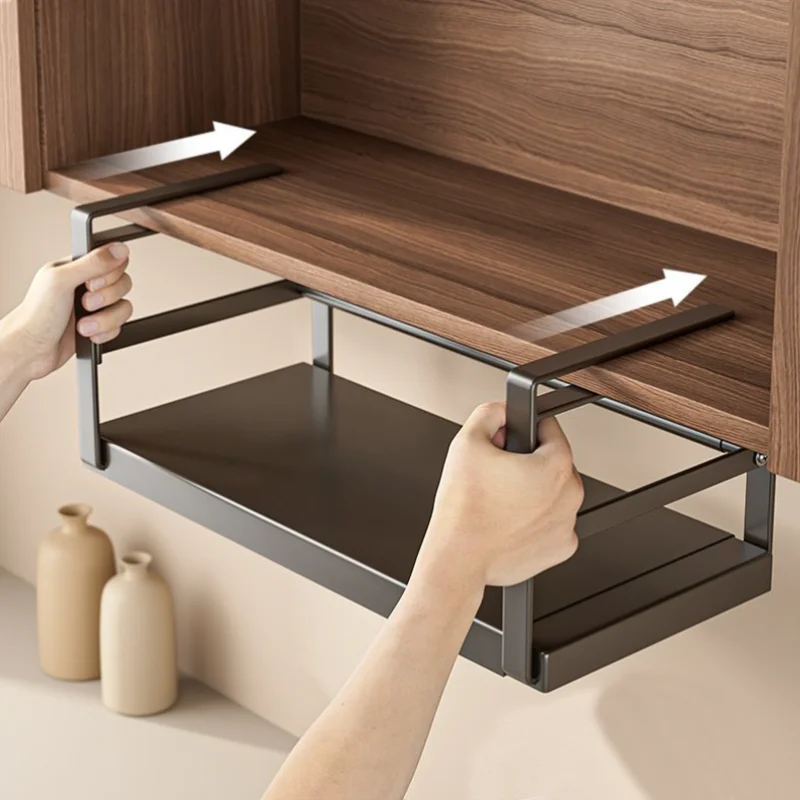 ドイツ製輸入キッチン棚-引き出し式吊り下げキャビネット-壁掛けキャビネット-下吊りラック-多機能スパイスラック-多層式