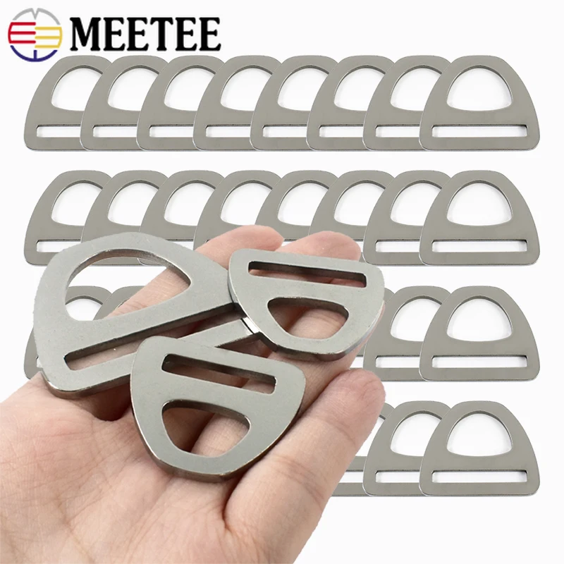 

5/10Pcs 22/25/38mm 304 Stainless Steel D Ring Buckles Triangle Adjust Clasp Webbing Strap Loops Belt Buckle DIY Bag Accessories