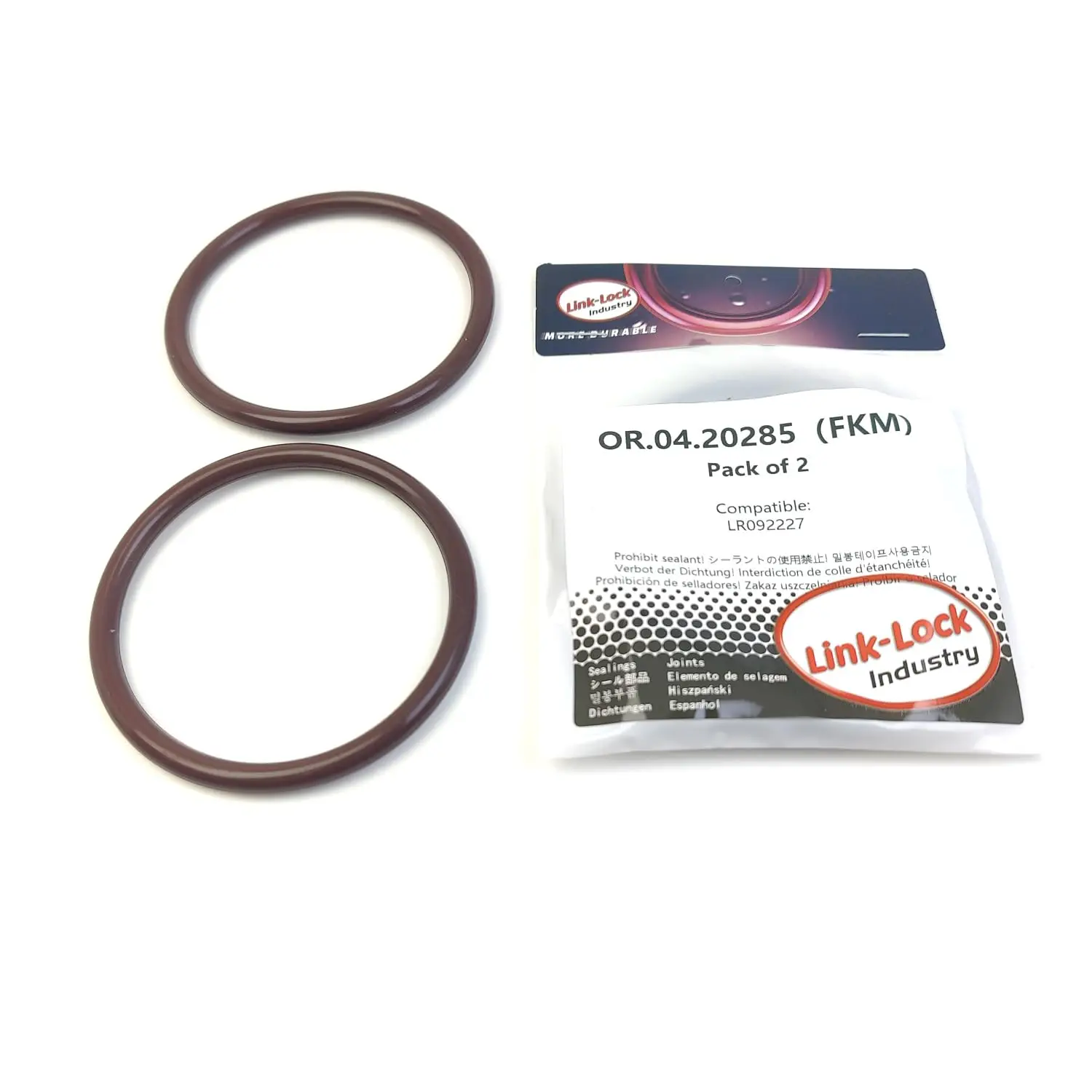 LINK-LOCK 2PCS OR.04.20285 FKM Viton Sealing O-Ring Kit of Air Filter Housing Intake Hose LR092227 for LAND for ROVER