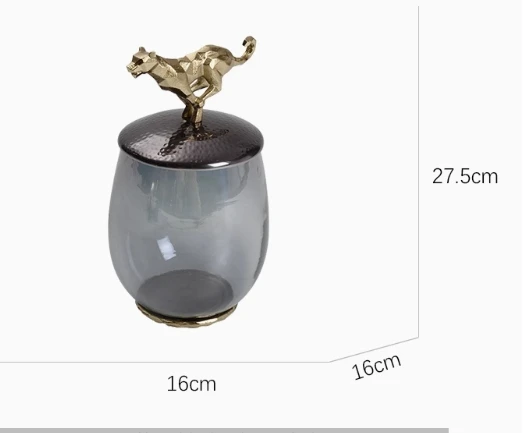 

European golden leopard decoration porch display ornament