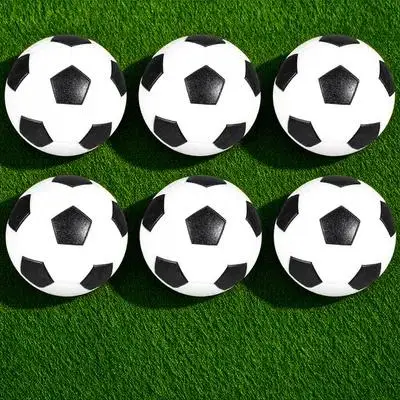 

6Pcs Table Soccer Mini Football Balls Black White 32Mm Replacement Balls for Table Football Recreation Activities