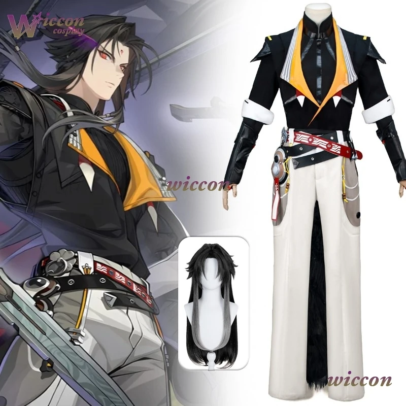 

Ynot Game ZZZ Zenless Zone Zero Ye Shiyuan Косплей Cloud-Kui Mountain Nightmare-Binder Косплей Парик Хвост Мужчины Хэллоуин Ролевая игра