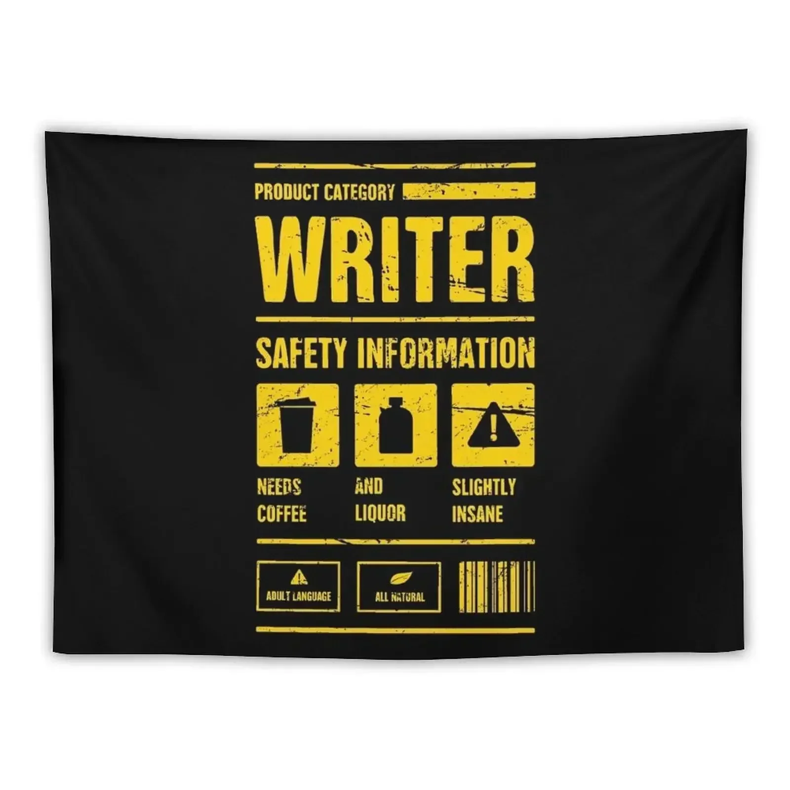 Safety Information | Funny Novelist Writer Gift Tapestry House Decoration Bedrooms Decorations Tapestry