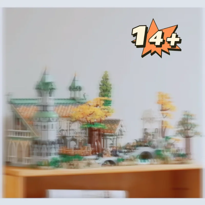 

6167 шт., замок Valley Tower, строительные блоки, DIY кирпичи MOC-10316, вид на улицу, домашний декор, орнамент, игрушки, подарки на день рождения, Рождество