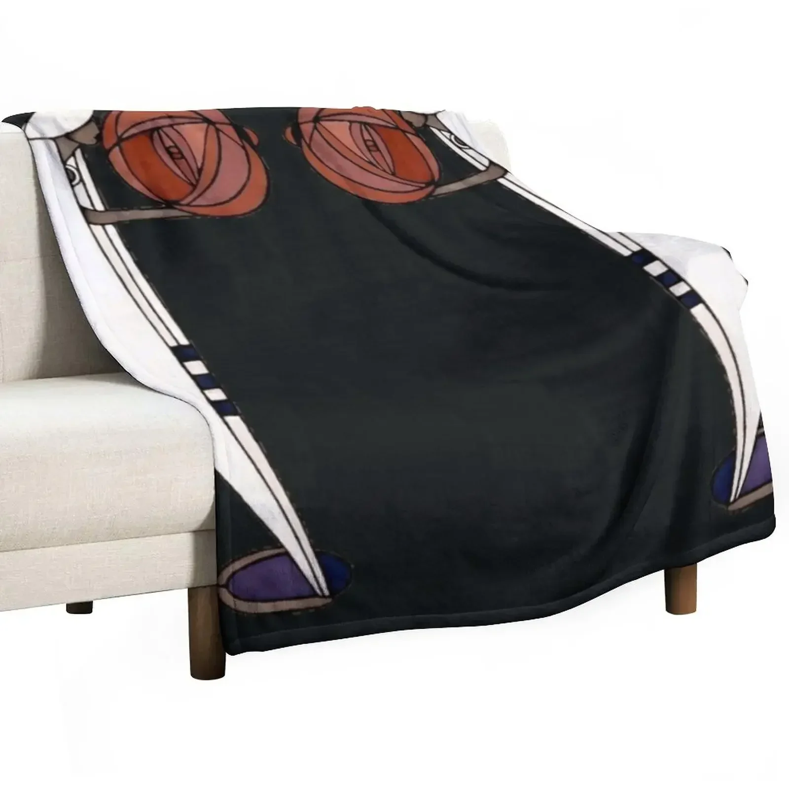 New Charles Rennie Mackintosh rose lady,No.7, Throw Blanket Giant Sofa Hairy Nap Decoratives decorative Blankets