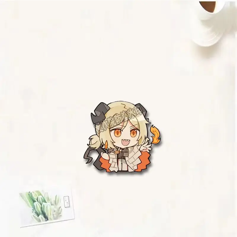 Eyjafjalla Ebenholz Badges Pins Anime Arknights Women Brooch Fashion Creative Cosplay Kawaii Brooches for Bag Accessorie Gifts