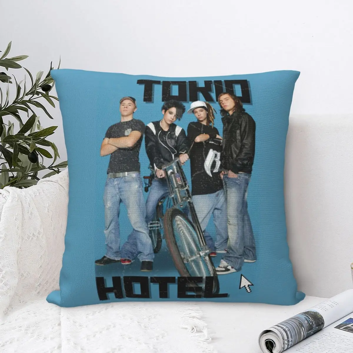 Tokio Hotel Square Pillow Cases BillKaulitz Rock Cushion Cover Creative Decorative Pillowcase for Home 40x40cm