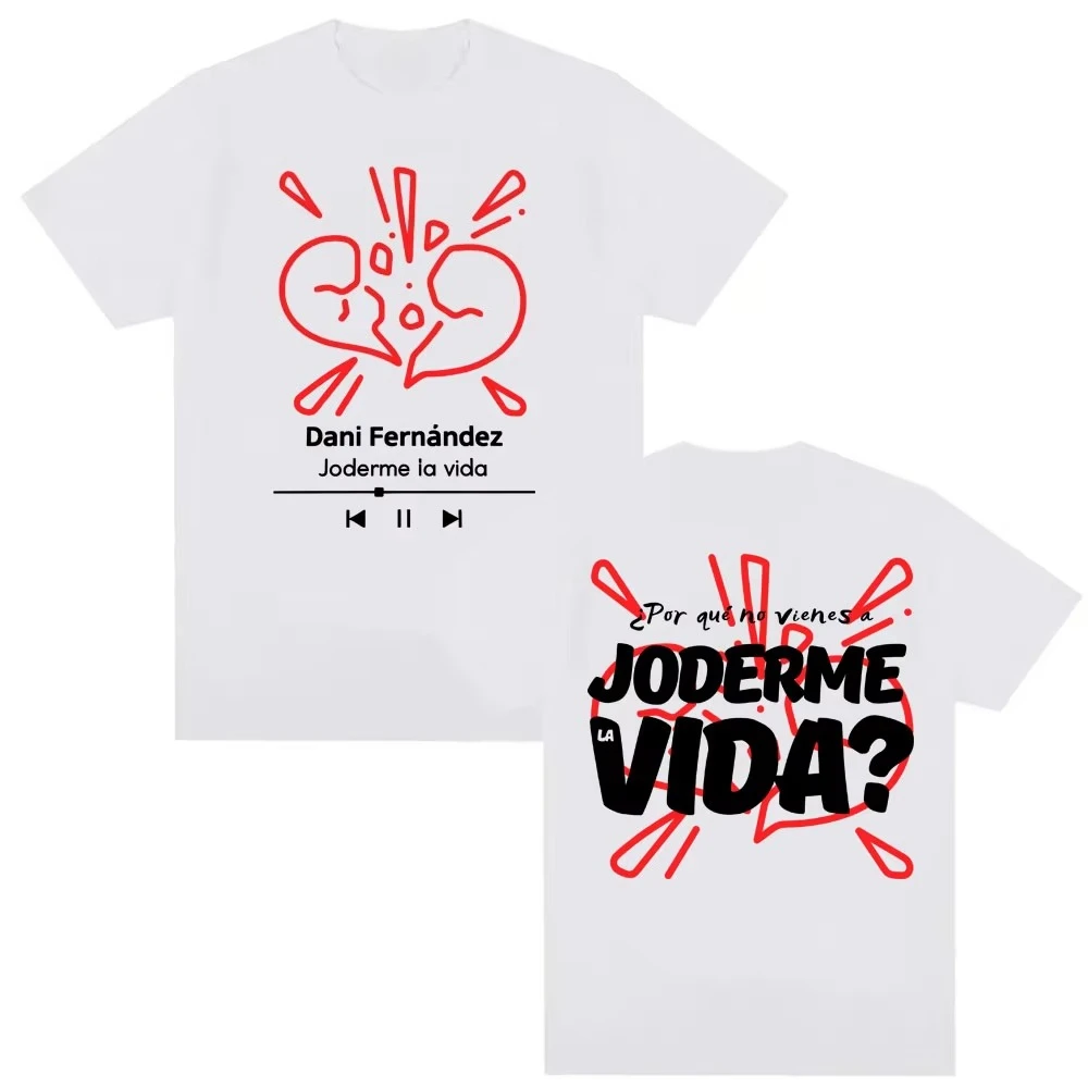 2026 Men Graphic T‑Shirt Abstract Red Line Skull Double‑Sided Letter Print Short Sleeve Crew Neck Casual Street Tees Tops