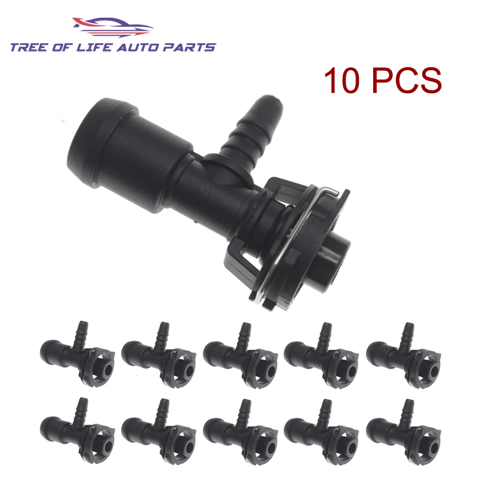 

1/2/5/10x ID 6MM Tee Adapter Vent Hose Pipe Deputy Kettle Water Pipe Exhaust Pipe Connector For Audi A4 B9 A5 S5 2.0L 2016-6019