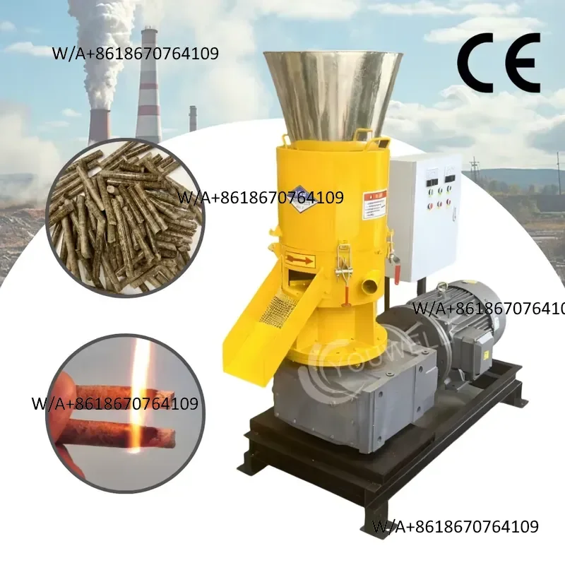 Industrial 1T/H Gear Driven Biomass Wood Pellet Mill Machine Gearbox Reducer CE Certified ISO Approved Motor High Efficiency