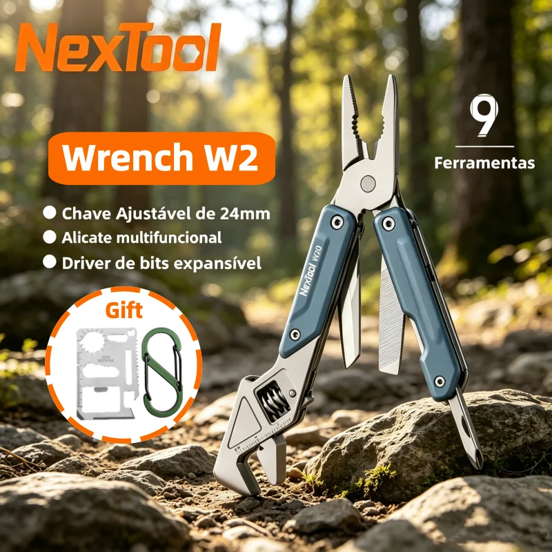 NexTool Light Wrench W2 8 In 1 Multi Tool Foloding Pliers Multi-functional Spanner Screwdriver Outdoor Camping EDC Hand Tool