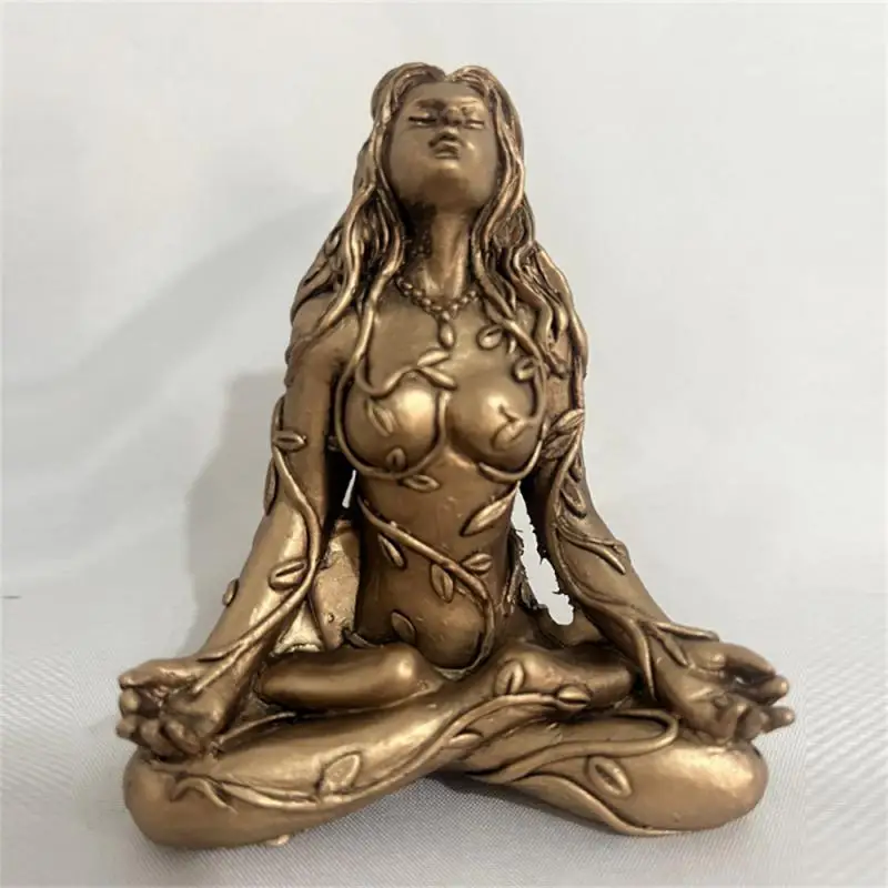 Mother Earth Statue Gaia Goddess Resin Sculpture Crafts Garden Ornaments Gifts Home Desktop Decoration