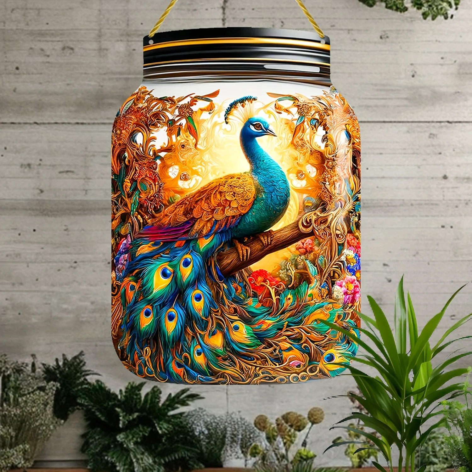 Peacock-mason jar design,perfect choice for home and office,indoor and outdoor use,bars,cafes,restaurants,kitchens,gift shops