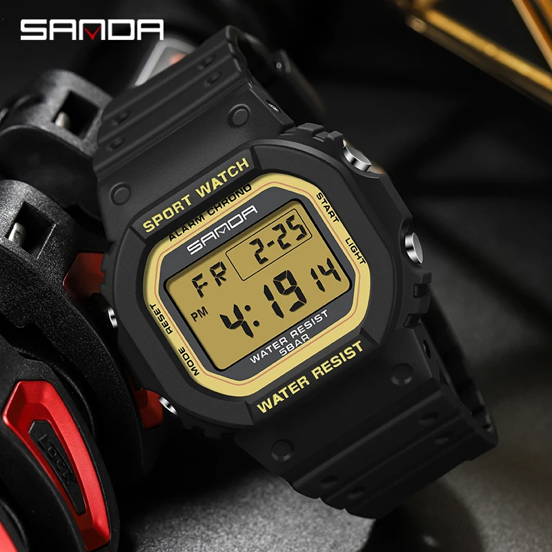 SANDA Fashion Top Brand G Style Digital Men\'s Watch Luxury Military Sport Waterproof Alarm Stopwatch Clock Men Relogio Masculino