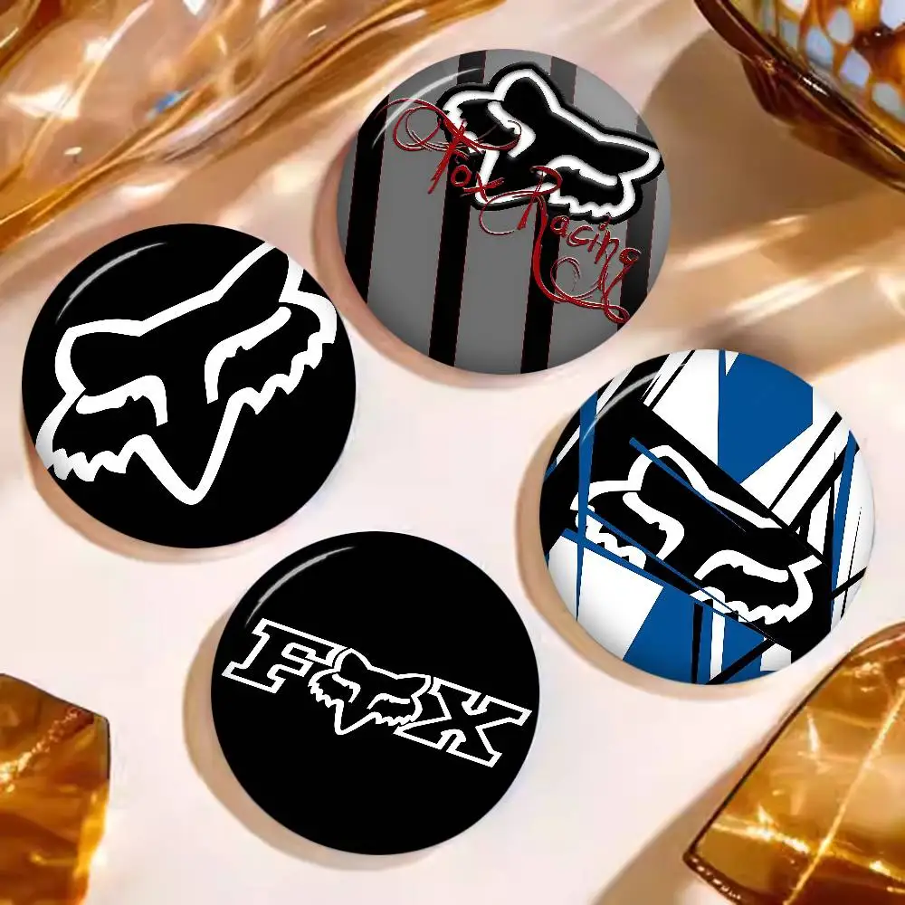 F-FOX Racing Car Customizable Soft Button Pin For Women Creative Jewelry Funny Badge Cartoon Lover Hat