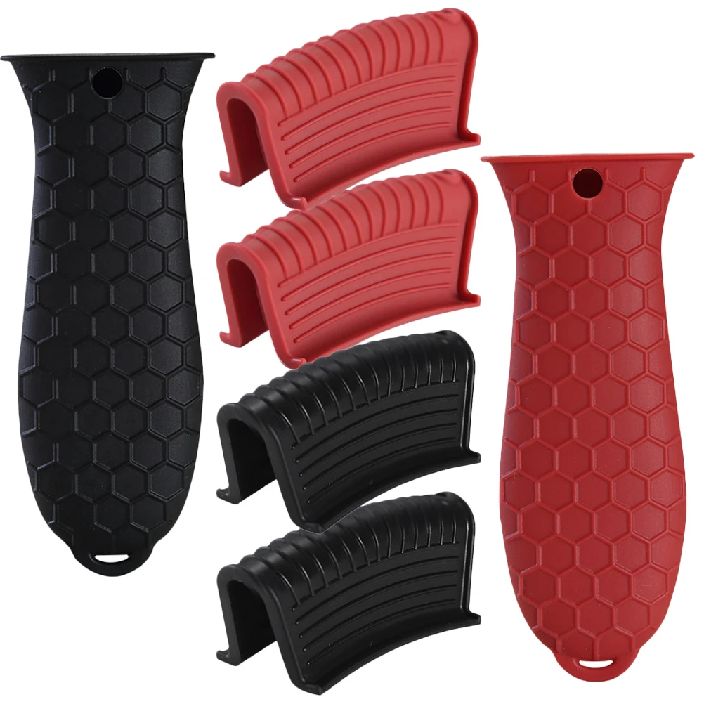 

2 set Ear Covers Silicone Heat Resistant Handle Protectors Anti Pot Handle Covers Scald Kitchen Cookware Parts