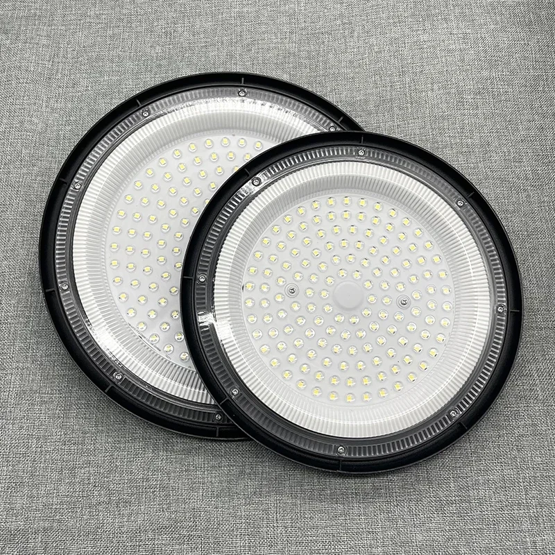 매우 밝은 UFO LED 하이베이 조명, 방수 상업 산업 시장 창고 차고 워크샵 램프, 100W, 150W, 200W, 85-265V