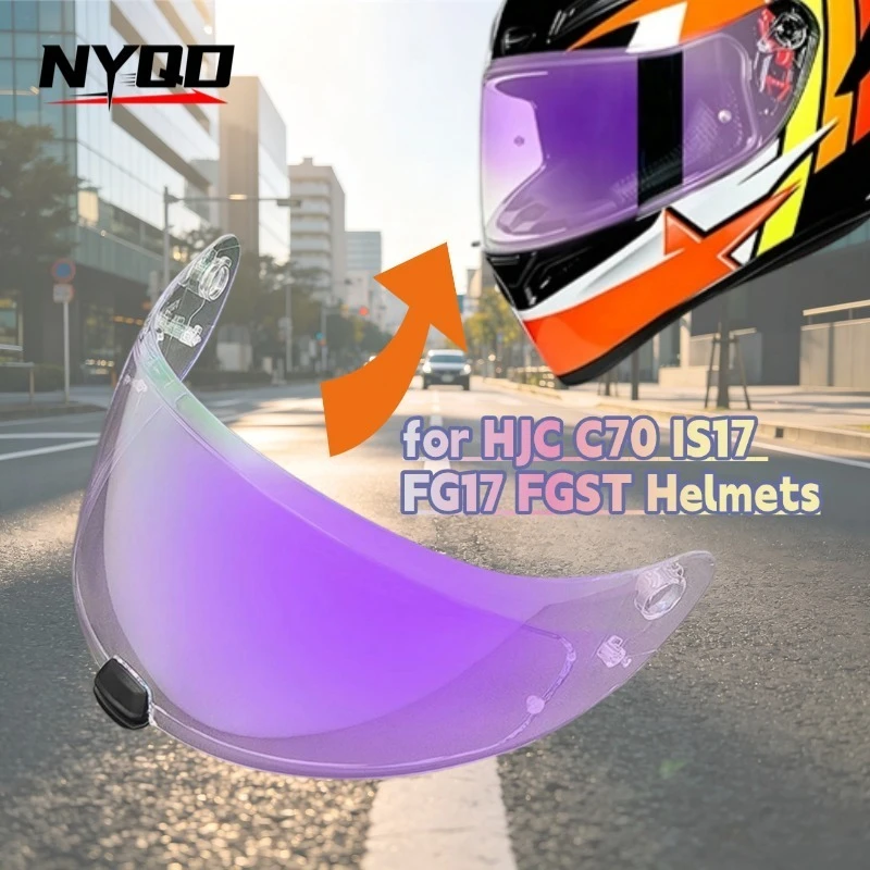 Helmet Visor Reinforced Day/Night Compatible with C70 IS17 FG17 FGST Electric Scooter Helmet Replacement For HJ20M
