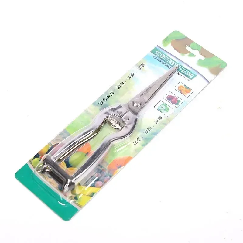 Stainless Steel Pruning Shears Gardening Tools Shears with Serrated Zinc Alloy Handle Fruit Tree Rough Branch Shears