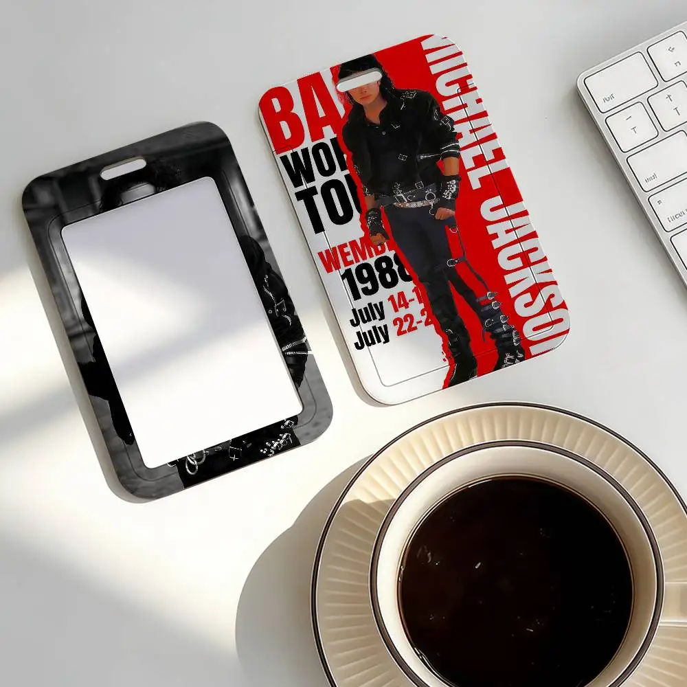 Singer Michael Jackson Card Holder Transportation Work Permit Cards ID Student Meal Cardcase