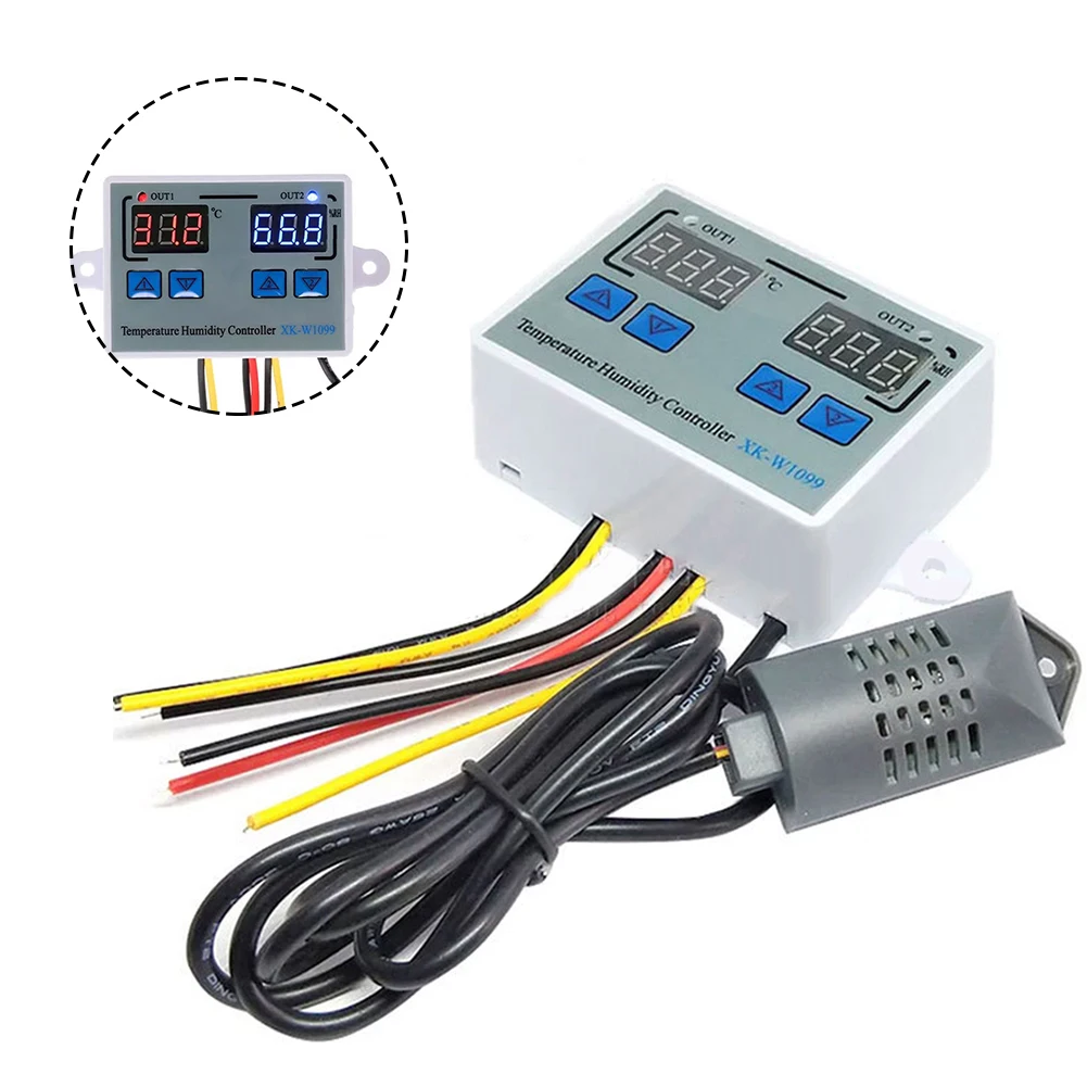 XK-W1099 Intelligent Digital Display Temperature And Humidity Controller Temperature And Humidity Control Dual Use 110-220V