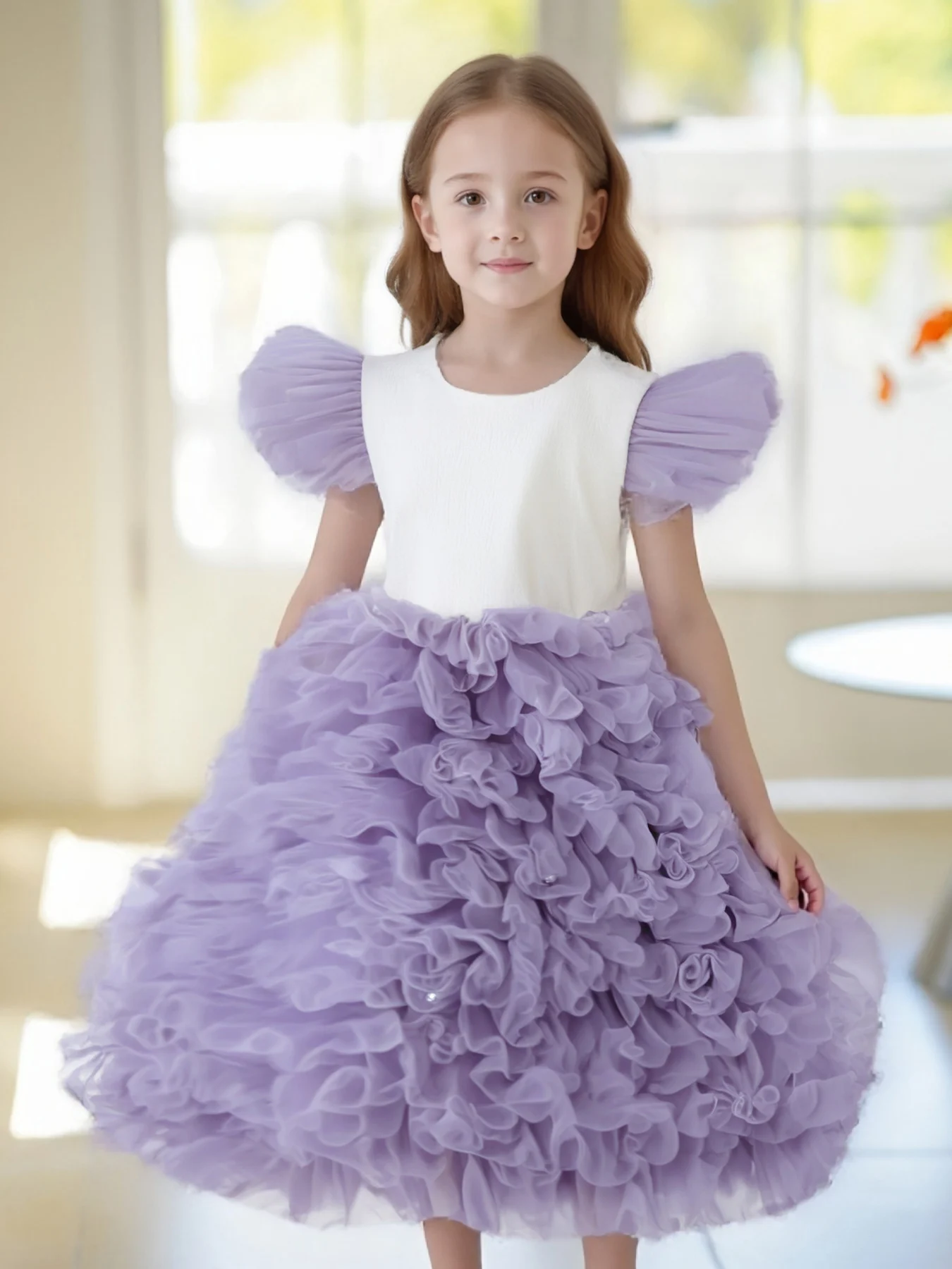 

Baby Girl first Birthday Ceremony Costume Newborn 0-6-Year-Old Girl Children's Clothing Baby One-Year-Old Birthday Party Dresses