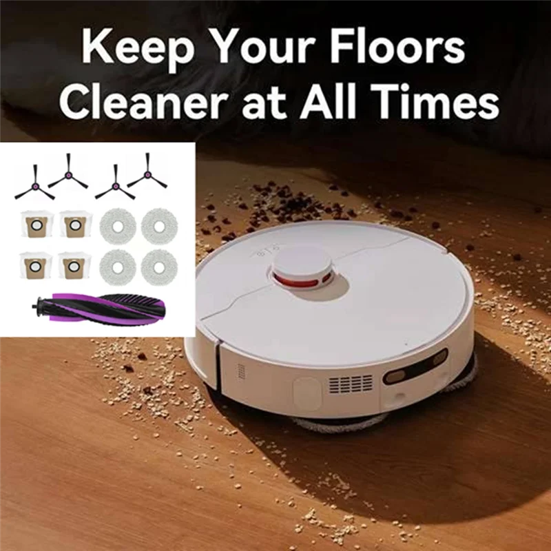 M17K-13PCS アクセサリーキット JONR P20 プロロボット掃除機アクセサリー交換洗えるメインサイドブラシモップ布ダスト