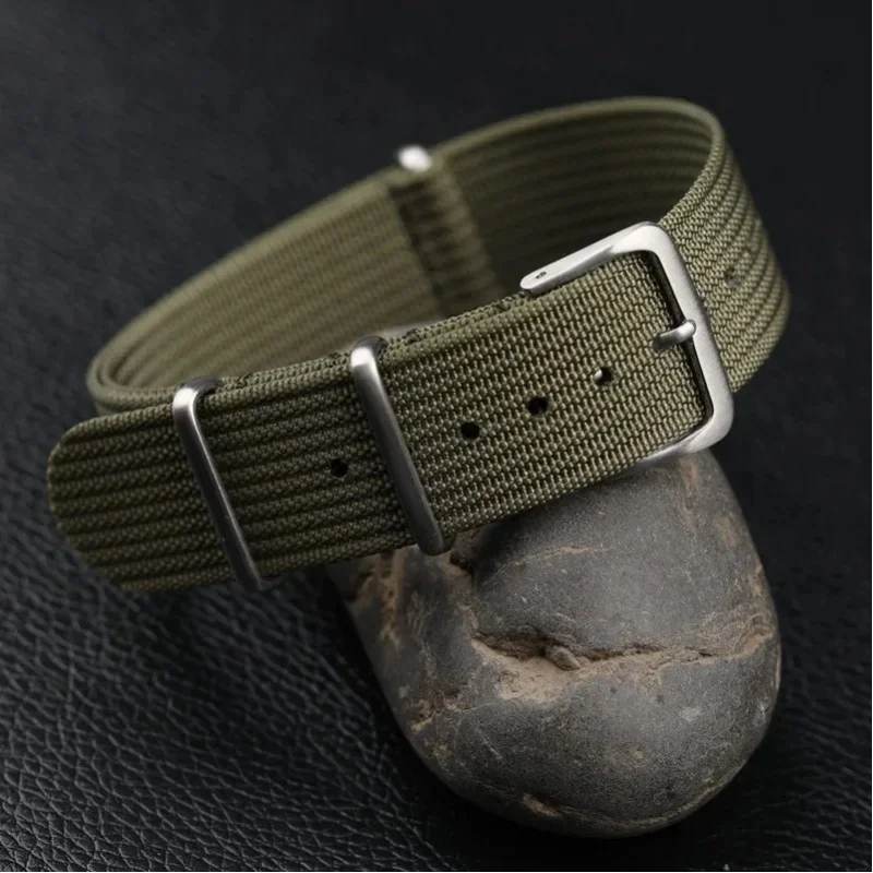 Hochwertiges geripptes Nylon-Nato-Uhrenarmband 20mm 22mm für Omega für Seiko Casual Premium Army Sport Armband