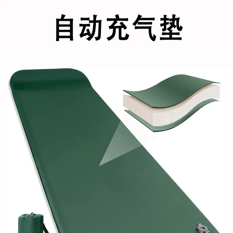 Portable Self-Inflating Camping Mat, High Resilience Sponge Sleeping Pad, Moisture Proof Mat for Outdoor Camping