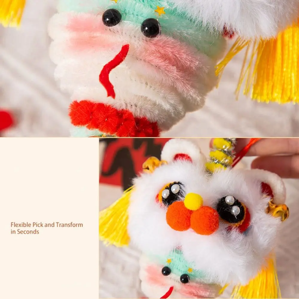 Material Package DIY Lion Dance Toy Iron Wire Strip Stick Blessing Chinese Zodiac Snake Decor Realistic Twist Wire