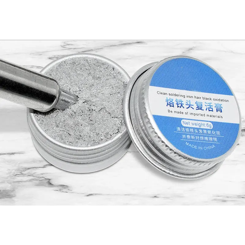 Electric soldering iron head revival cream cleaning soldering iron head oxide layer removal soldering tip blackening without tin