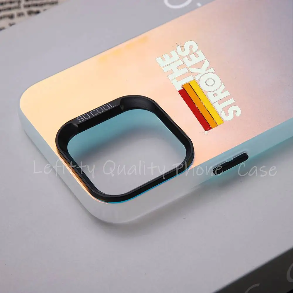 Etui na telefon Band The S-strokes Cool do iPhone'a 16 15 14 13 12 11 Pro Max, matowe, aurora, wielokolorowe, laserowe, metaliczne, gradientowe, funda