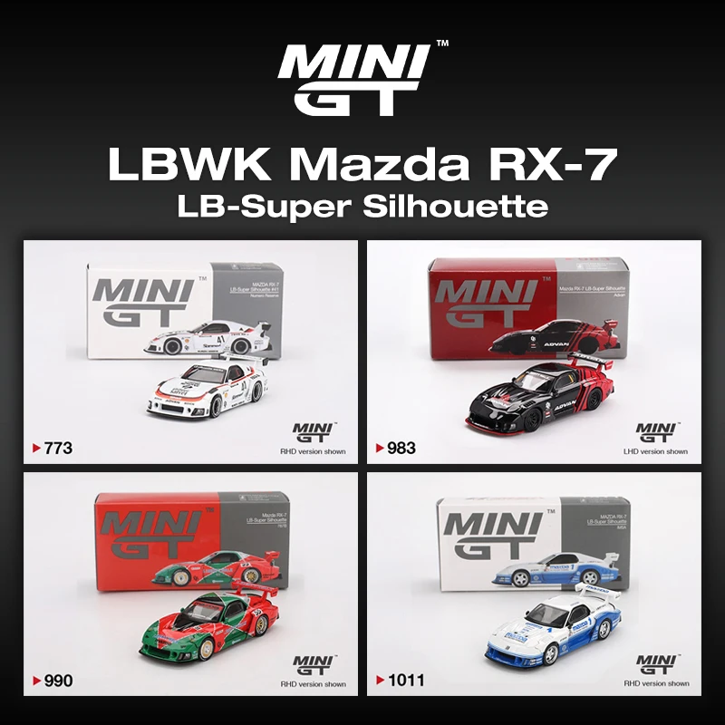 MINIGT 1:64 Mazda LBWK RX7 FD3S LB Super Silhouette Diecast Diorama Model Collection Toys 773 990 963 1011