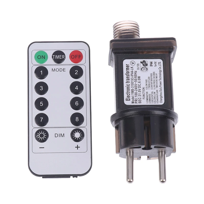 EU Plug AC 220V To 31VDC 6W 8 Functional With Remote Control SELV LED Lamp Driver Switch Adapter IP44 Waterproof Laser Lighting