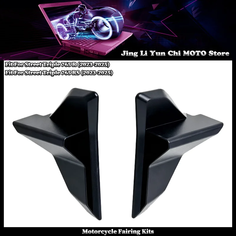 Fit For Street Triple 765R 765RS 765 R RS 2023-2025 Motorcycle Spoiler Side Fairing Aerodynamic Winglet Fixed Wing Side Spoiler