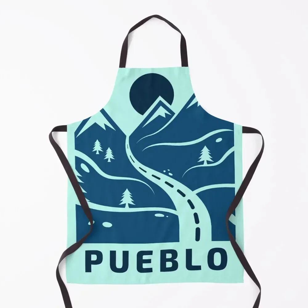 

Pueblo Colorado Mountain Road Apron barber men Funny Hairdressing kindergarten teacher Apron