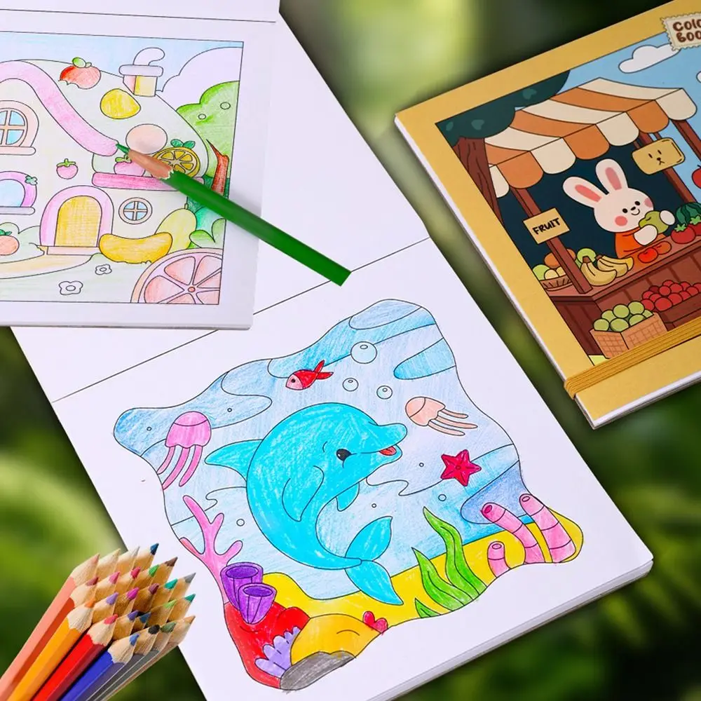 الإبداعية المسيل للدموع الصفحات الداخلية تلوين كتاب لغز مونتيسوري رسم تلوين كتاب صور رسومات الشعار المدرسية مكتب المدرسة #2