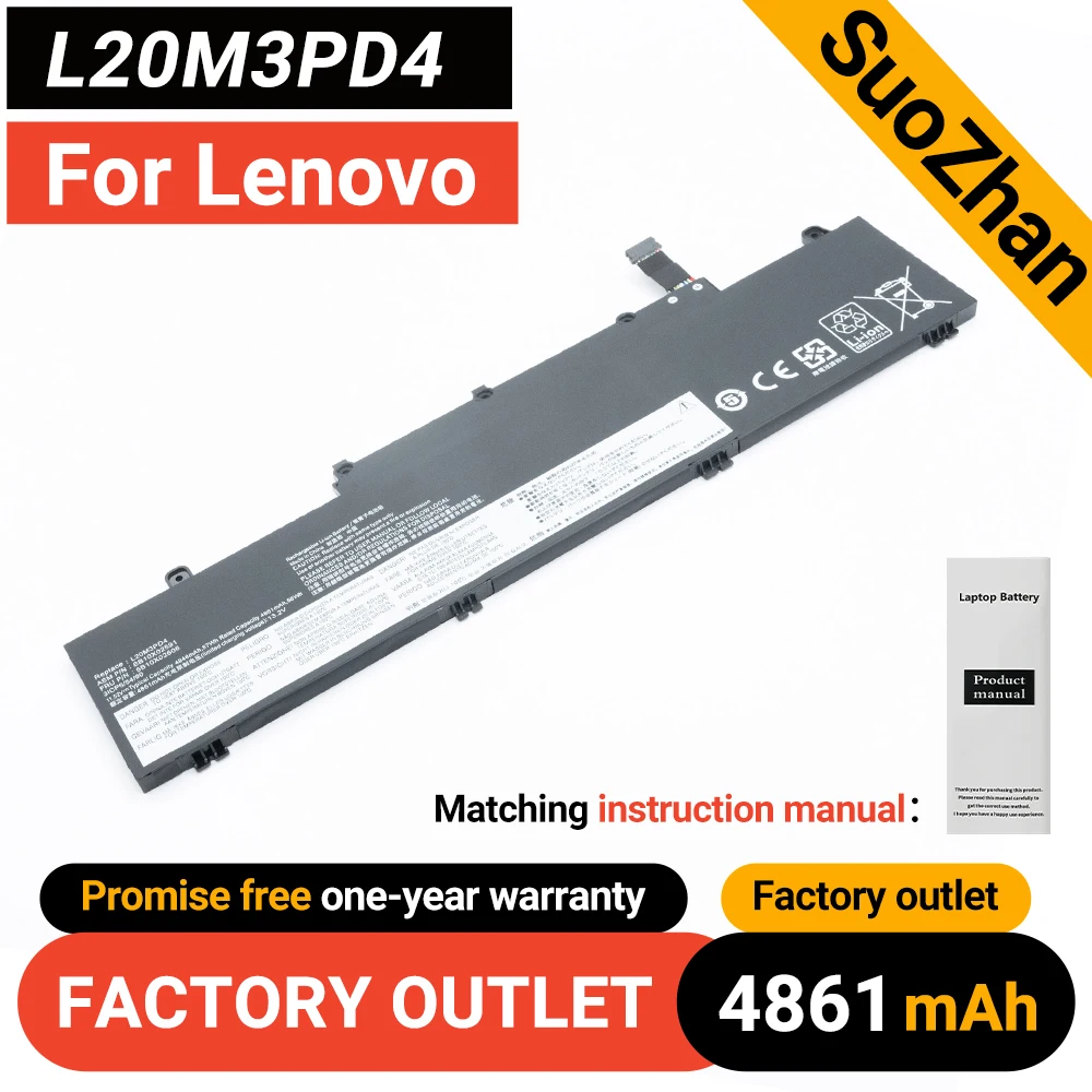 

SUOZHAN L20M3PD4 L20D3PD4 L20C3PD4 Battery for Lenovo ThinkPad E14 E15 Gen 3