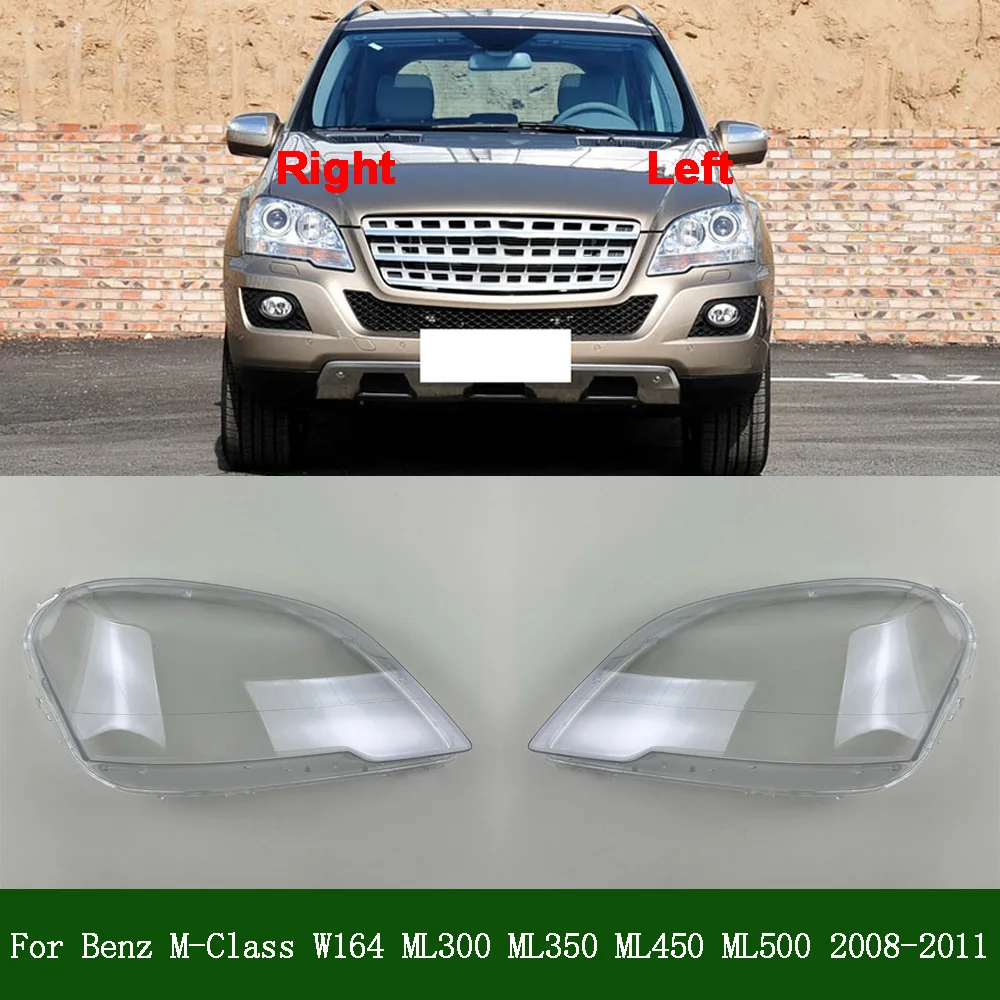 Headlight Housing Shell Lamp Shade For Mercedes-Benz 2008-2011 W164 ML300 ML350 ML500 Lens Transparent Headlamp Cover Plexiglass