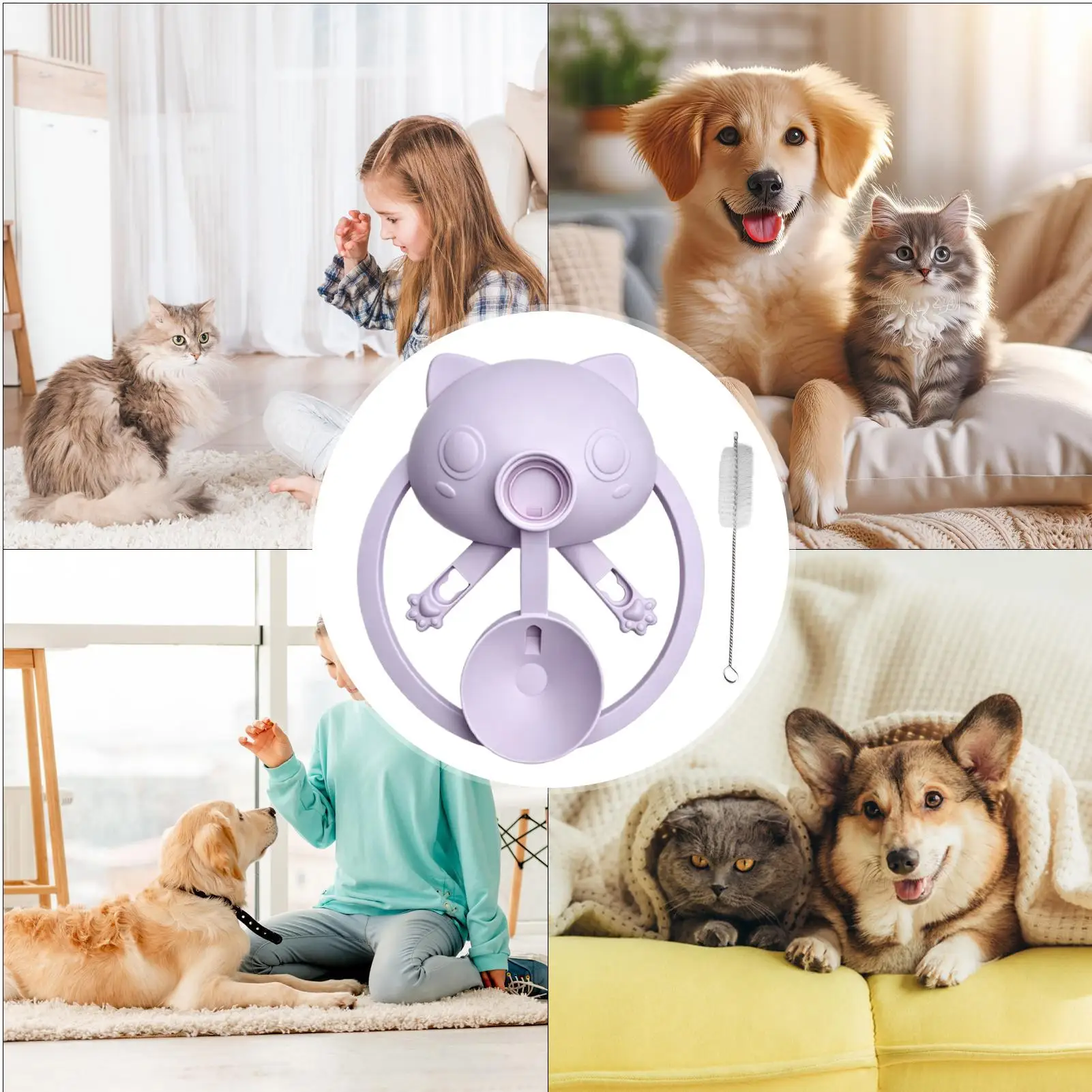 

Cat Water Fountain Stand Automatic Suction Cup Anti-Slip Base Automatic Anti-Tipping Pet Supplies For Cat Dog Other Animals