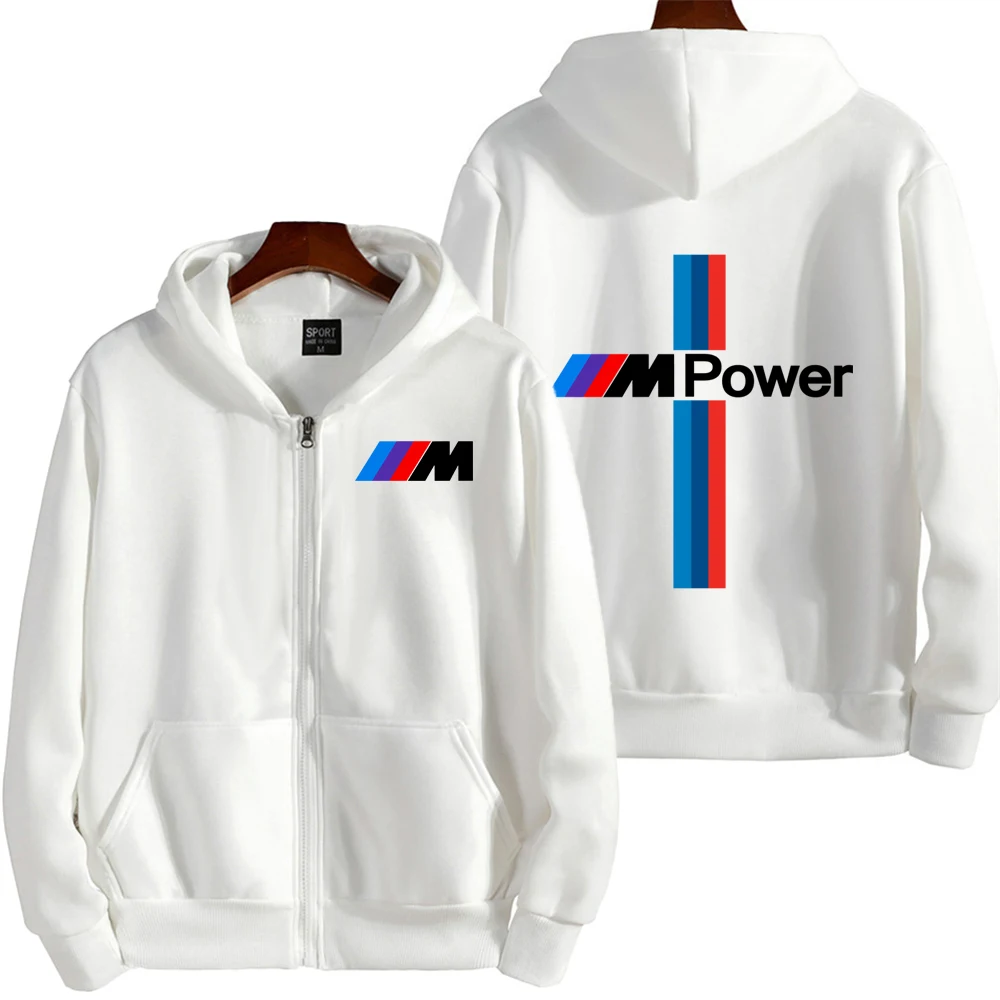 BMW Racing Team Logo Men Zip Up Hoodie Spring Autumn Fashion Couple Sweatshirt 2025 New Sport Women Jacket Coats