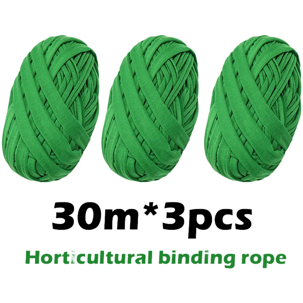 30M Soft Garden Plant Tie Rope With Ring Clips Flexible Vine Support Kit For Climbing Gardening Tool 30M Soft Garden