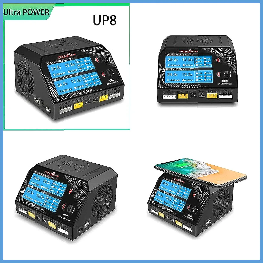 

SkyCityFPV UP8 Dual Channel 400W AC/600W DC Battery Charger for LiPo LiHV LiIon LiFe NiMH